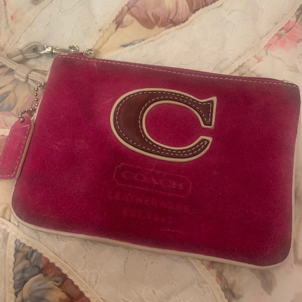 Coach Suede Wristlet